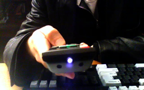 Infrared LED of the remote lit up